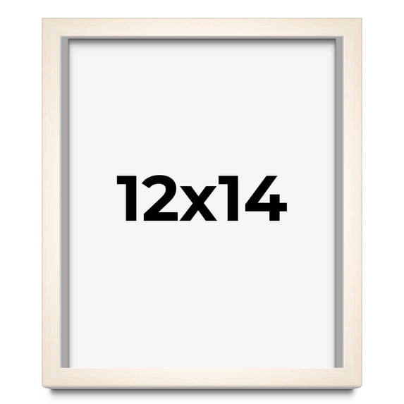 12x14 Frame White Wheat Solid Wood Picture Frame | Moulding Width 0.75 Inches | Interior Depth 0.5