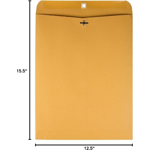 12x15 1/2 Clasp Envelopes (100/Box) and 10x13 Clasp Envelopes (100/Box)