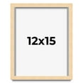 thumbnail image 1 of 12x15 Frame Beige Real Wood Picture Frame Width 0.75 inches | Interior Frame Depth 0.5 inches |, 1 of 8
