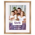 thumbnail image 1 of 12x15 Frame Bronze With White Picture Mat For 12x15 Photo - Bronze 14x17 Frame To Display Print or, 1 of 5