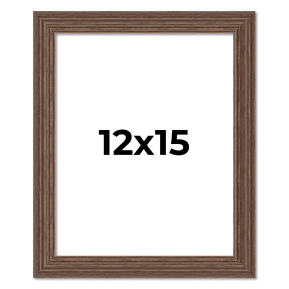 12x15 Frame Brown Distressed Barnwood Picture Frame | Rustic Farmhouse Photo Frame Includes UV