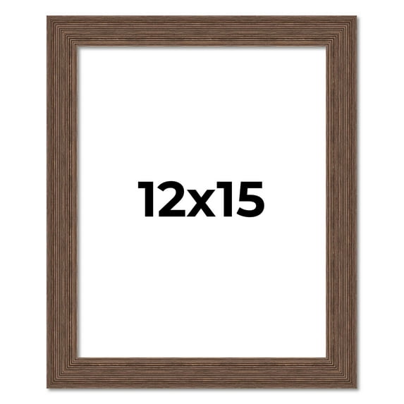 12x15 Frame Brown Distressed Barnwood Picture Frame | Rustic Farmhouse Photo Frame Includes UV