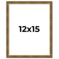 thumbnail image 1 of 12x15 Frame Gold Picture Frame - Complete Modern Photo Frame Includes UV Acrylic Shatter Guard, 1 of 8
