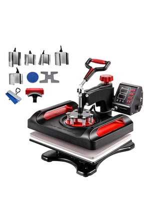 12x15 Inch Heat Press Machine, 11-in-1 Multifunction Swing Away Design for T-Shirt&Shoe Sublimation, Digital Dual-Tube Transfer Press