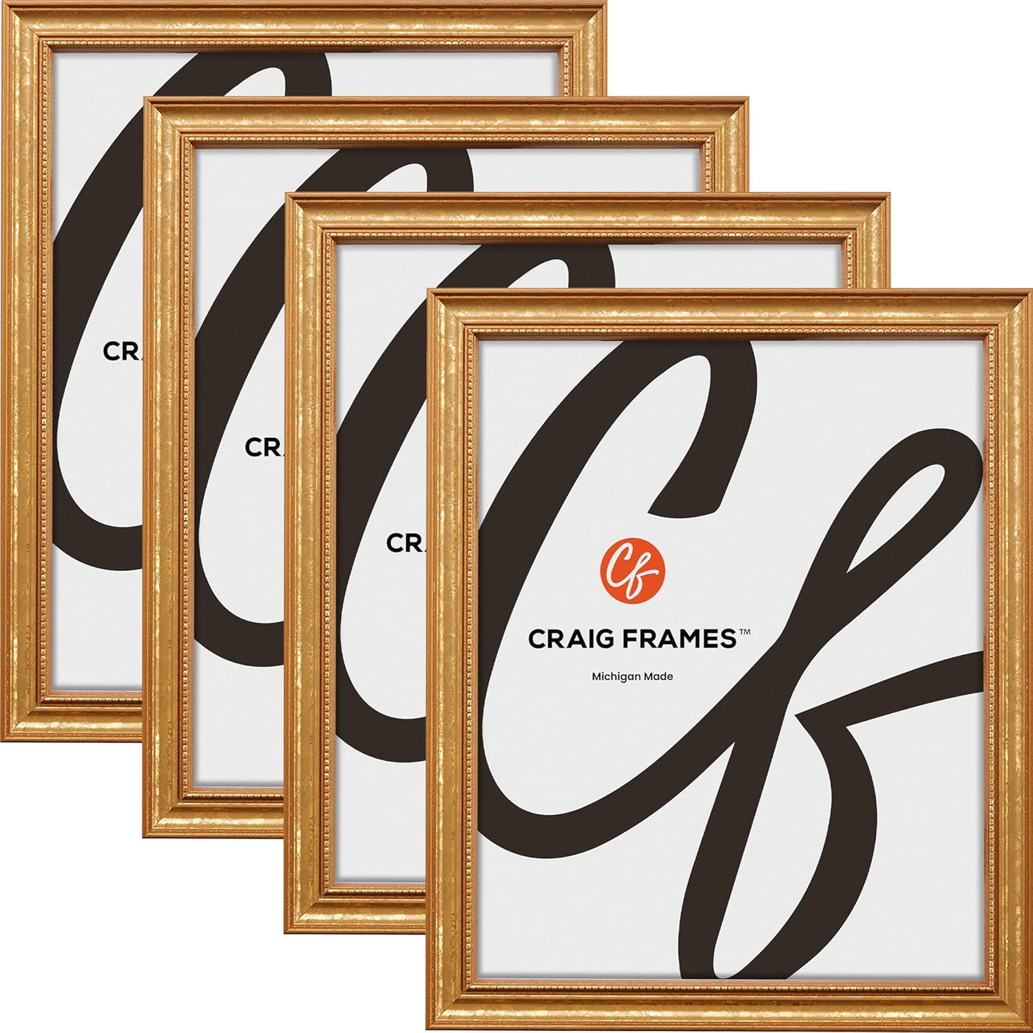 12x15 Picture Frame – Gold Ornate Style, 3/4 Inch Wide Solid Wood ...