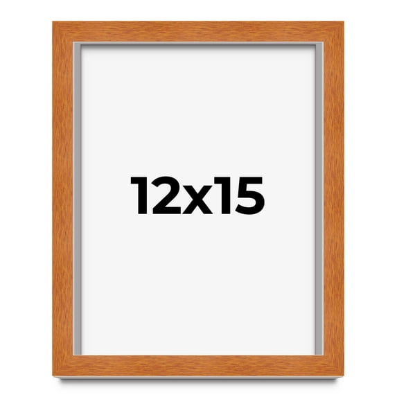 12x15 Traditional Honey Pecan Complete Wood Picture Frame with UV Acrylic, Foam Board Backing, & Hardware