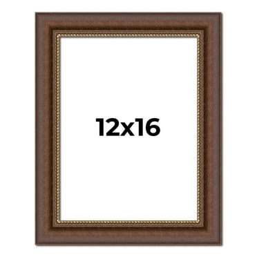 12x16 Copper and Brown Real Wood Picture Frame Width 2 inches | Interior Frame Depth 0.5 inches |