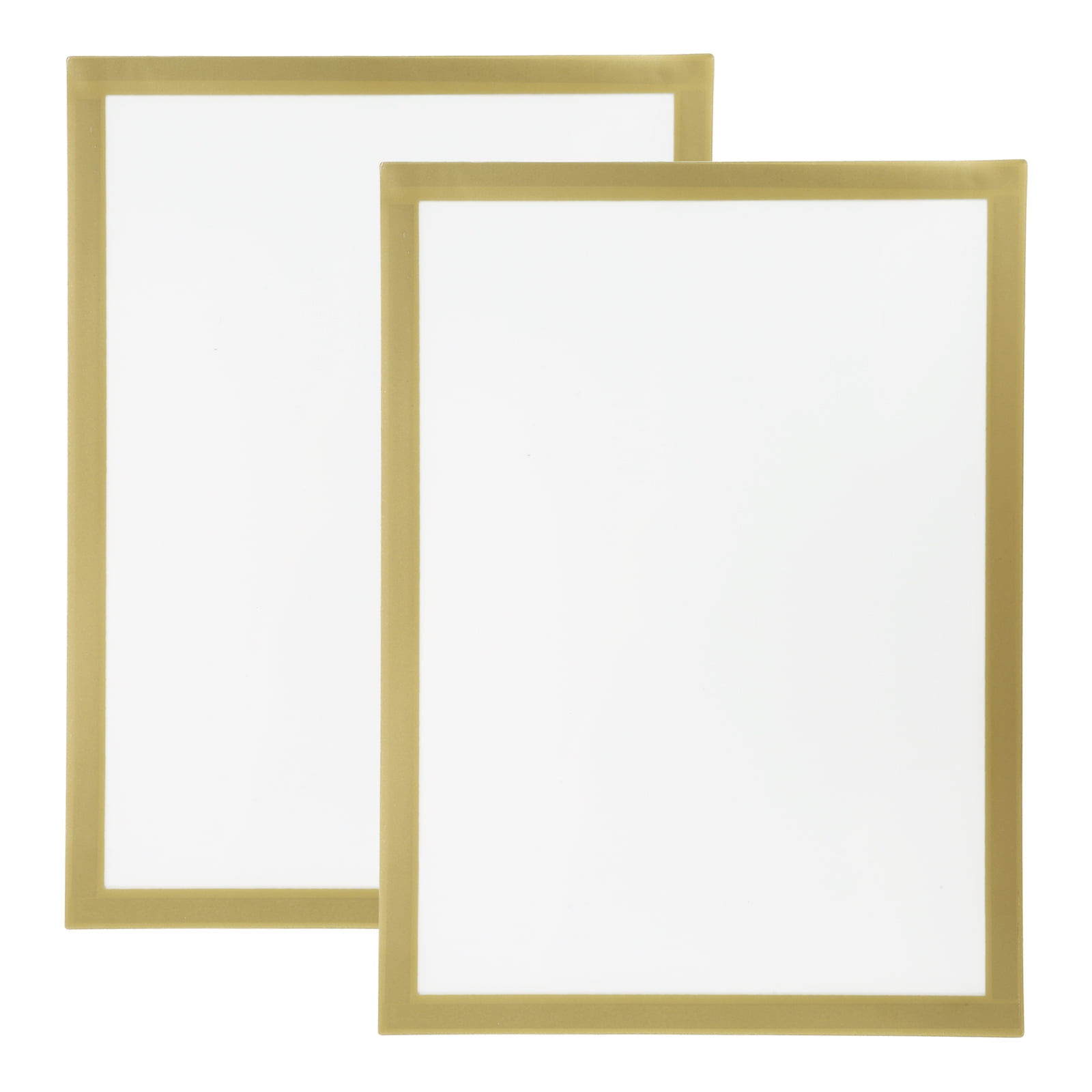 Uxcell 11.81" x 15.75" Diamond Paintings Frames, 2Pcs Diamond Art Frames Magnetic Picture Frame Self Adhesive for Refrigerator, Golden