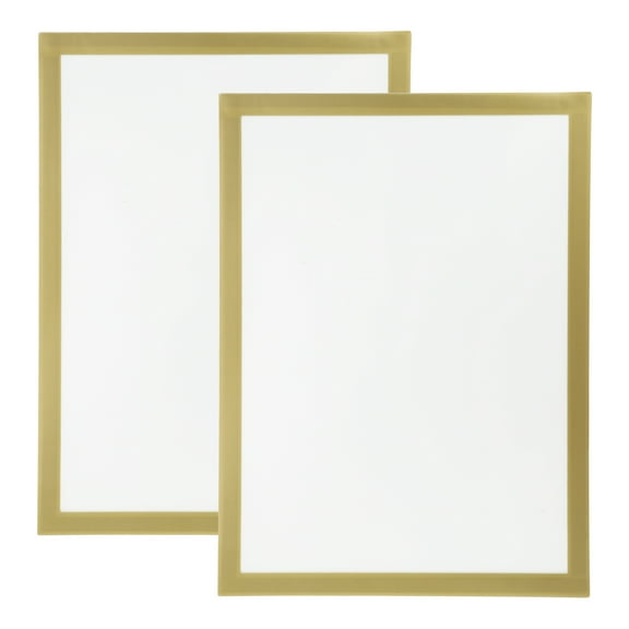 Uxcell 11.81" x 15.75" Diamond Paintings Frames, 2Pcs Diamond Art Frames Magnetic Picture Frame Self Adhesive for Refrigerator, Golden