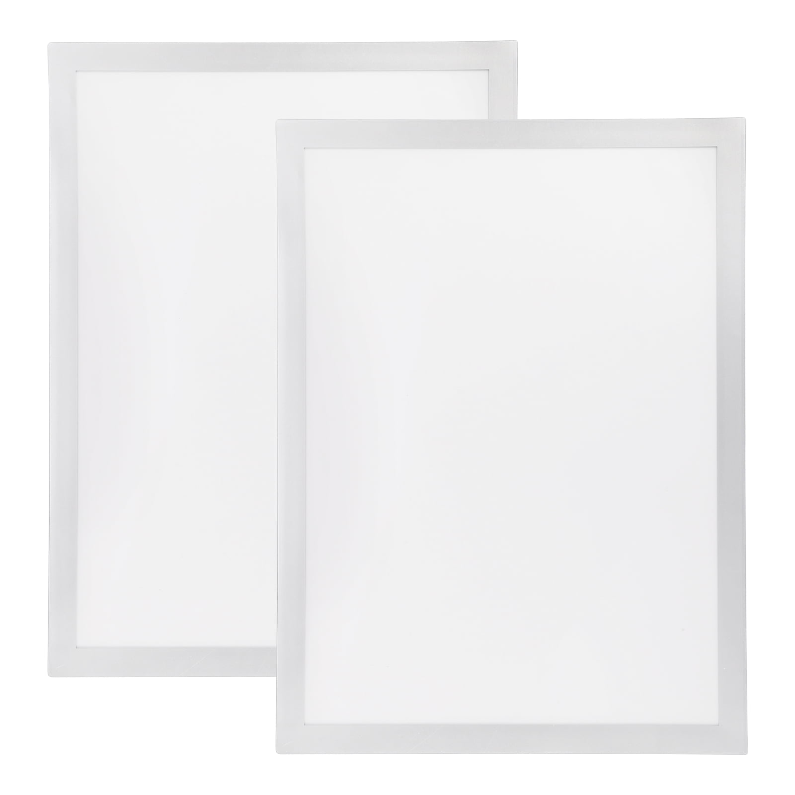 Uxcell 11.81" x 15.75" Diamond Paintings Frames, 2Pcs Diamond Art Frames Magnetic Picture Frame Self Adhesive for Refrigerator, Silvery