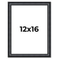 thumbnail image 1 of 12x16 Frame Black Real Wood Picture Frame Width 1.25 inches | Interior Frame Depth 0.5 inches |, 1 of 8