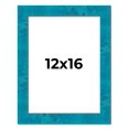 thumbnail image 1 of 12x16 Frame Blue Teal Burl Wood Picture Frame | 1.75 Inch Moulding Width | Interior Frame Depth 0.5, 1 of 8