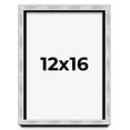 thumbnail image 1 of 12x16 Frame Brushed Silver Solid Wood Picture Frame | 0.75 Inch Moulding Width | Rabbet Depth 0.75, 1 of 5