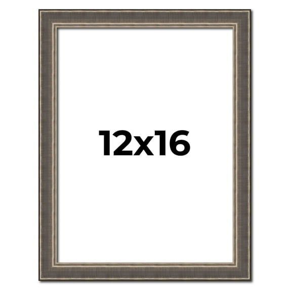 12x16 Frame Silver Real Wood Picture Frame Width 1.25 Inches | Interior Frame Depth 0.5 Inches |