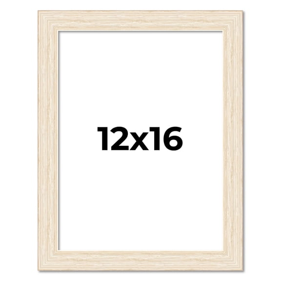 12x16 Frame White Real Wood Picture Frame Width 1.5 inches | Interior Frame Depth 0.5 inches | Barn