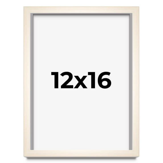 12x16 Frame White Wheat Solid Wood Picture Frame | Moulding Width 0.75 Inches | Interior Depth 0.5