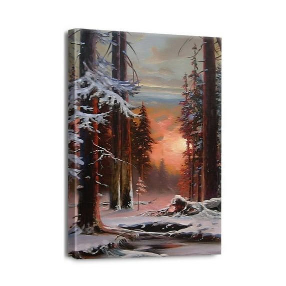 12x16 FrameShowcasing Sunset Vintage Oil Paintings & Wall Prints for Home Office Decor