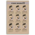 thumbnail image 1 of 12x16 Inch Fade Haircut Types Metal Tin Signs Men's Haircuts Posters Barber Reference Guide Barbershop Salon Room Wall Decor Presents On Christmas, Thanksgiving, Anniversaries And Birthday, 1 of 6