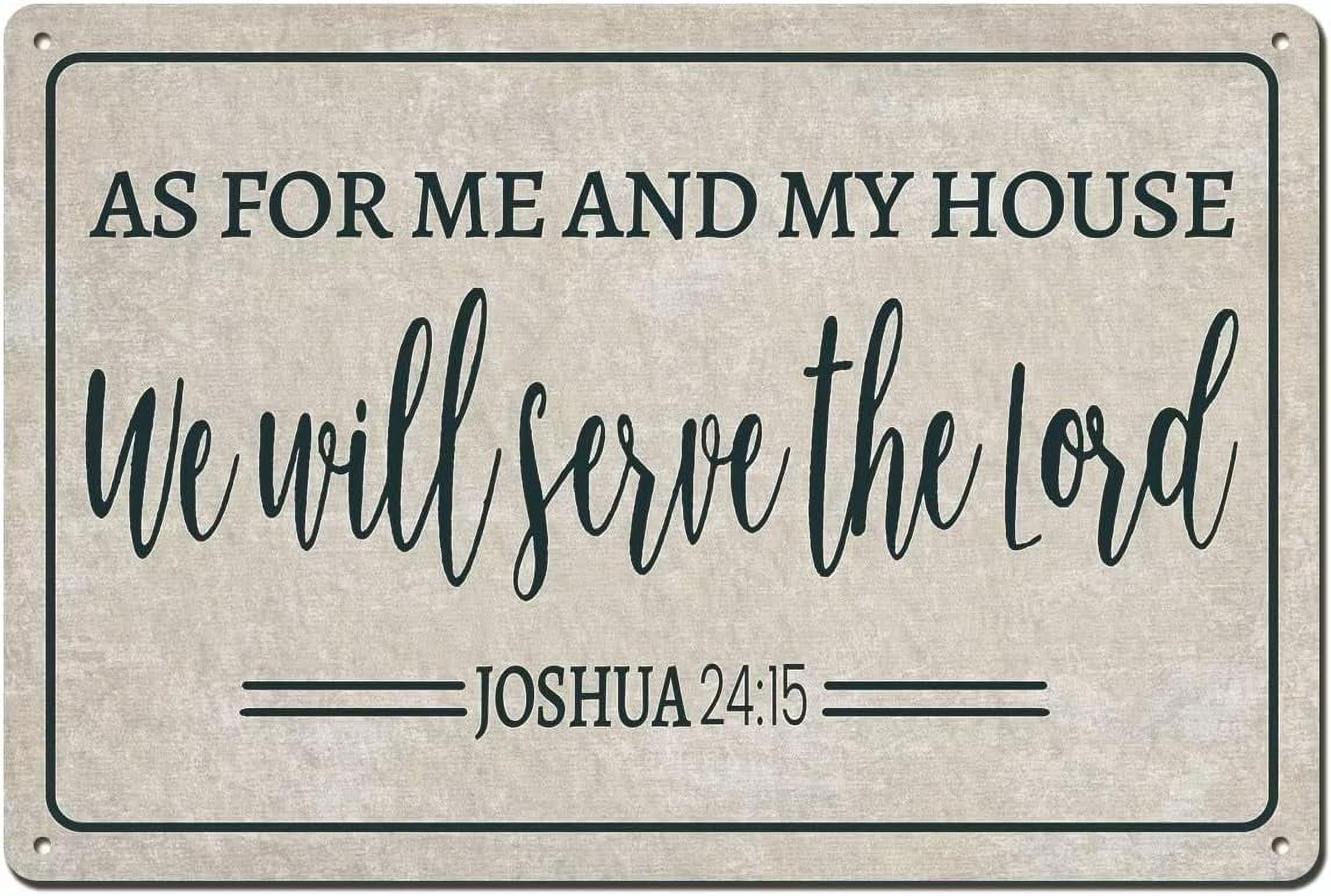 12x16 Inch As For Me And My House We Will Serve The Lord Metal Tin Sign ...