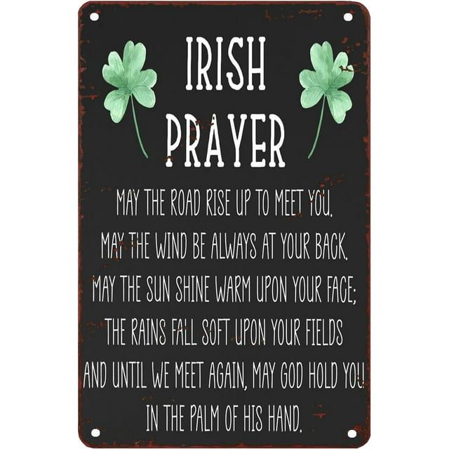 12x16 Inch Irish Pub Signs Funny Irish Prayer May The Road Rise Up To