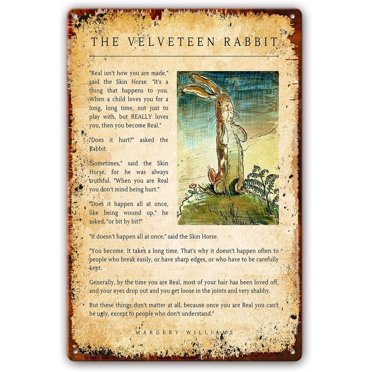 The Velveteen Rabbit "You Become" Typography Art Print – 11x14 Unframed Book Page Decor, Lone Star Art