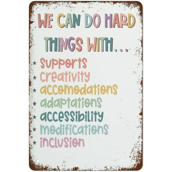 12x16 Inch Occupational Therapy Wall Art Special Education Print Speech Therapy Wall Art Teacher Best Vintage Fun Home Decor Tin Signs, Vintage Metal Signs, Perfect For Bar Posters