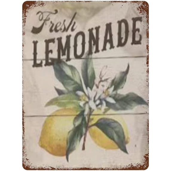12x16 Inch Retro Metal Sign Lemon Signs Art Prints Lemons Funny Retro Vintage Tin Bar Sign,Decor Country Home Decor,Yellow Lemon Fruit Botanical Wall Art For Bed Room Kitchen Decor