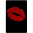 thumbnail image 1 of 12x16 Inch Sexy Red Lips Housewarming Gift Hostess Gift For Birthday New Home Indoor Dining Room Home Living Room Bedroom Office Cafe Home Coffee Bar Pub Bathroom Funny Wall Art Decor, 1 of 6