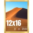 thumbnail image 1 of 12x16 Picture Frame for Wall Display, 12x16 Gold Picture Frame with HD Plexiglas, 12 x 16 Poster Frame 1 Pack, Display Frame for Vertical or Horizontal, Classic Collection, 1 of 7