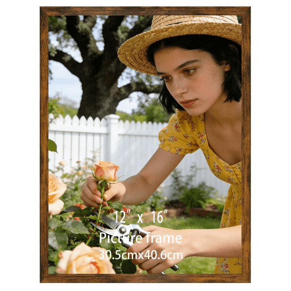 12x16 Picture Frame for Wall Display, Brown