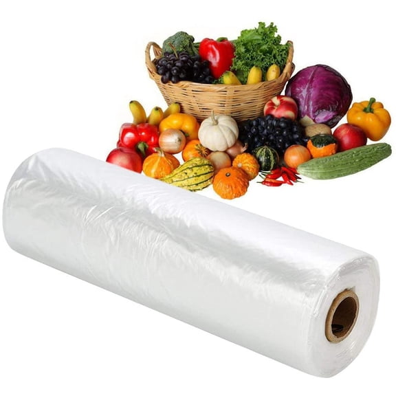 12x16 Plastic Produce Bag on a Roll Clear Food Storage Bags, Pet Bags, Diapers Bags, One Roll 350 Bags (1 Roll)