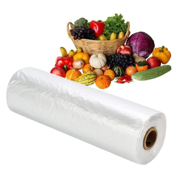 12x16 Plastic Produce Bag on a Roll Clear Food Storage Bags, Pet Bags, Diapers Bags, One Roll 350 Bags (8 Rolls)