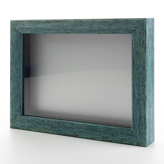 12x16 Shadow Box Frame Farm Blue Real Wood with a Silver Acid-Free Backing | 13/16" of Usuable