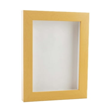 12x16 Shadow Box Frame Natural Wood | With a 3/4" Usable Display Depth | Includes a White Real
