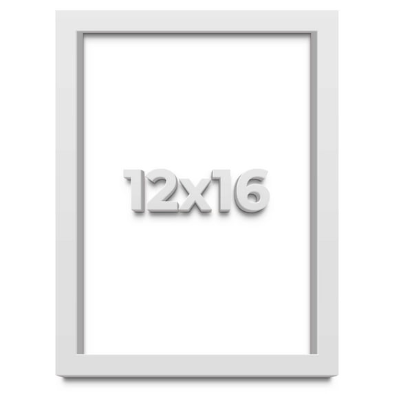 12x16 Shadow Box High Gloss White Display Frame | 1.625 Inches Deep | 1 Inch Moulding Width | Solid