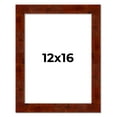 thumbnail image 1 of 12x16 Walnut Brown Veneer Real Wood Picture Frame Width 1.75 inches | Interior Frame Depth 0.5, 1 of 8