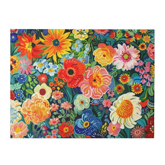 12x16 inch Abstract Colorful Flower Oil Painting Canvas,Farmhouse Yard Garden Decor Accessory,Home Garden Yard,Study,Bedroom Wall Art Decoration,Gift For Flower Lover,Modern Art Flower Prints