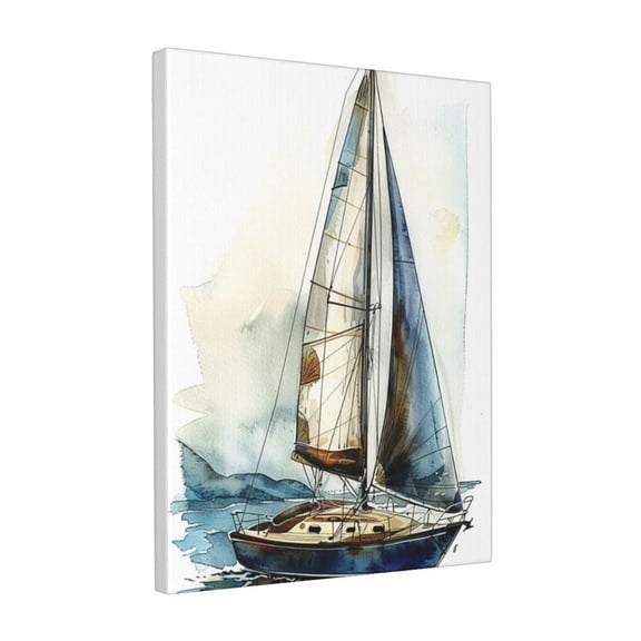 12x16 inch Bathroom Decorative PaintingPrints Sailing A Sailboat,Home Room Decor Bathroom Accessory,Gift For Sailing Enthusiasts,Modern Style Sailboat Decorative Paintings,For Man Cave,Cafes