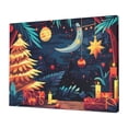 thumbnail image 1 of 12x16 inch Canvas Frameless Painting Moonlit Night Christmas Tree,Garden Yard,Man Cave,Office,Garage Wall Accents,Classic Home Holiday Decorations,Charm Christmas Tree Oil Paintings On Canvas, 1 of 6