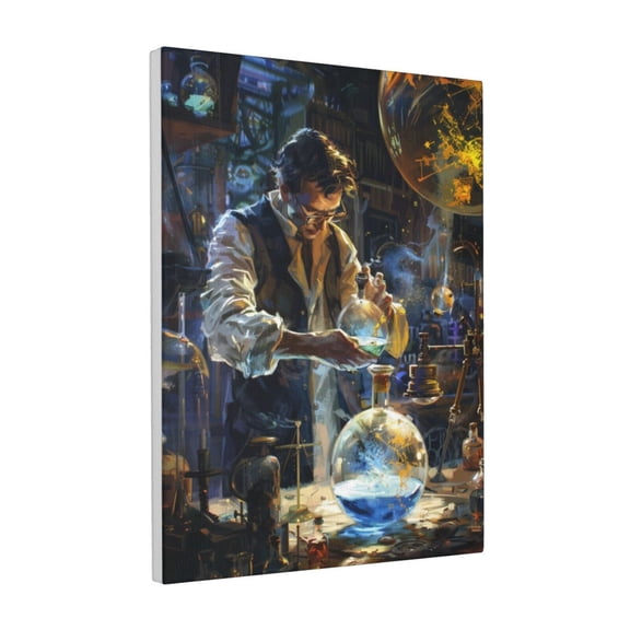 12x16 inch Canvas Frameless Painting Person Who Studies Chemistry,Home Living Room,Bedroom,Study,Classroom Wall Decor Canvas Poster,Gift For Chemist,Funny Person Who Studies Chemistry Prints