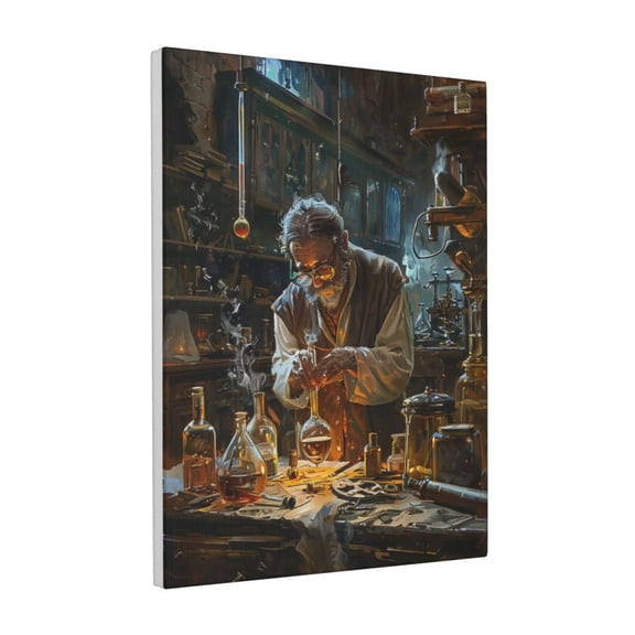 12x16 inch Canvas Frameless Painting Person Who Studies Chemistry,Campus Corridors,Classroom,Studio Decor Wall Art Prints,Classic Person Who Studies Chemistry Decorative PaintingsGift Decor