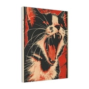 12x16 inch Canvas Frameless Painting Roaring Cat,Farmhouse Living Room,CatS Nest,Lounge,Studio Wall Art Decor Poster Prints,Gifts For Cat Enthusiast,Funny Roaring Cat Modern Style Paintings