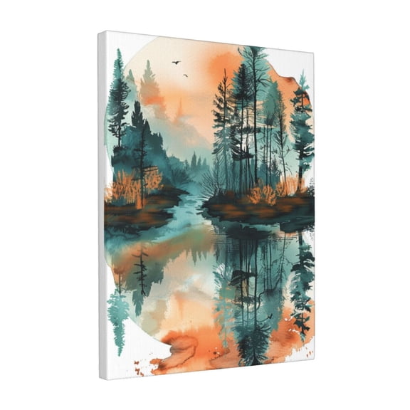 12x16 inch Canvas Frameless Painting Watercolor Landscape Painting,Home Room Decor Bathroom Accessory,Bathroom,Study,Office Wall Decor Art Poster,Gifts For Landscape Enthusiast,Bedroom Decor