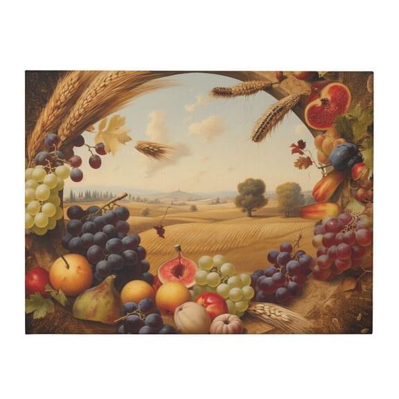 12x16 inch Canvas Frameless Picture Fruits,Wheat & Wheat Fields,Home Decor Wheat Illustration,Rustic Bedroom,Kitchen Wall Decor Painting Prints,For Pastoral Life Lovers Gifts,Farmhouse Decor