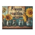 thumbnail image 1 of 12x16 inch Canvas Frameless Picture Sunflower Vase 'Always Positive' Slogan,Home Garden Yard Decor Accessory,Classic Motivational Wall Art,Bedroom,Bathroom,Office Decor Painting Canvas Gifts, 1 of 6