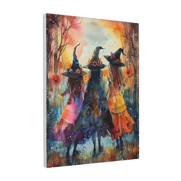 12x16 inch Canvas Hanging Picture Witch Sisters,Room Decor For Woman,Funny Bedroom Decor Accessory,Exquisite Witch Sisters Modern Style Oil Paintings On Canvas,Gifts For Woman,Bathroom Decor