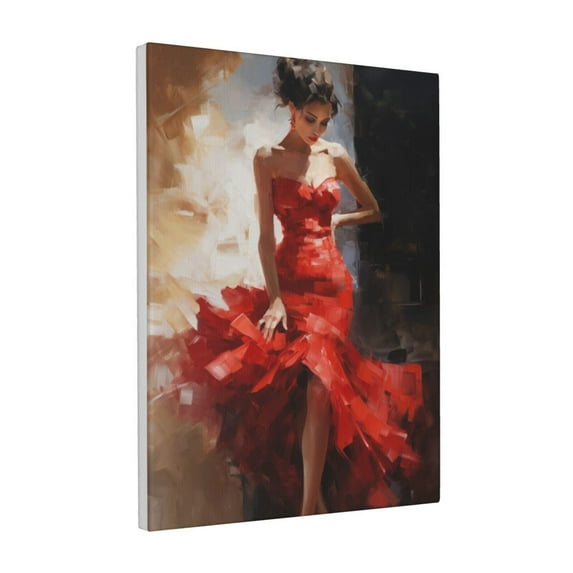 12x16 inch Canvas Paintings For Bedroom Woman In Red Dress,Home Room Decor Bedroom Accessory,Charm Woman In Red Dress Poster Prints,Gift For Lovers,Bedroom,Woman Cave,Bar,Cafes Wall Art Decor