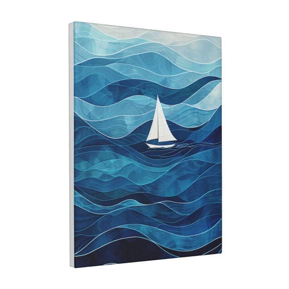 12x16 inch Canvas Picture Drifting Small Boats,For Man Cave,Bathroom,Apartment Wall Art Decor Poster Prints,Classic Drifting Small Boats Painting Canvas,Home Bathroom,Man Cave Decor Paintings