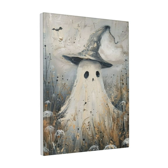 12x16 inch Canvas Picture Poster White Apparition In The Rice Field,Rustic Yard,Man Cave,Lounge Decor Wall Painting,Exquisite White Apparition Oil Painting Canvas,Peculiar Festival Decoration