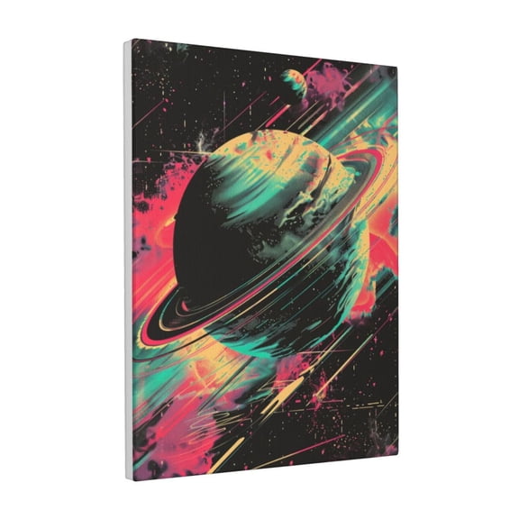 12x16 inch Cosmic Planets Canvas Frameless Painting,Campus Library,Study,Bathroom Wall Art Prints Decor,For Planetary Enthusiasts Gift,Enchanting Planets Art Decorative PaintingCanvas Poster